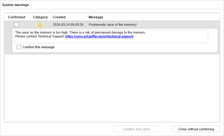 Warning on flash wear in ProLink