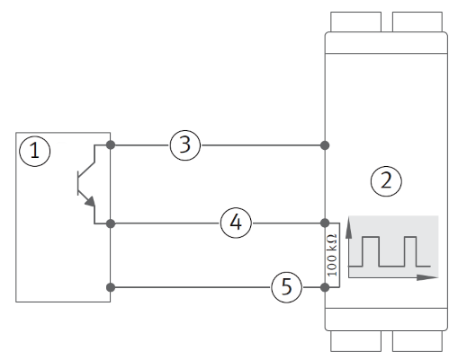Connection diagram for an PNP sensor